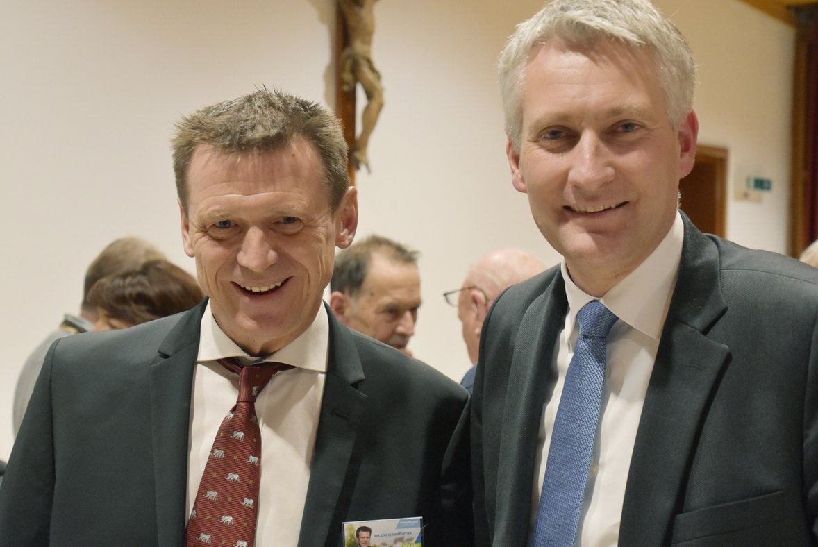 Roland Wopmman und Hansjörg Durz beim Infoabend der CSU